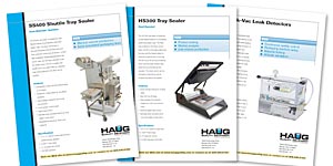 Haug Quality Equipment Sales Sheets