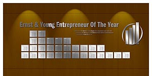 Ernst & Young Entrepreneur Of The Year Plaque Display Wall